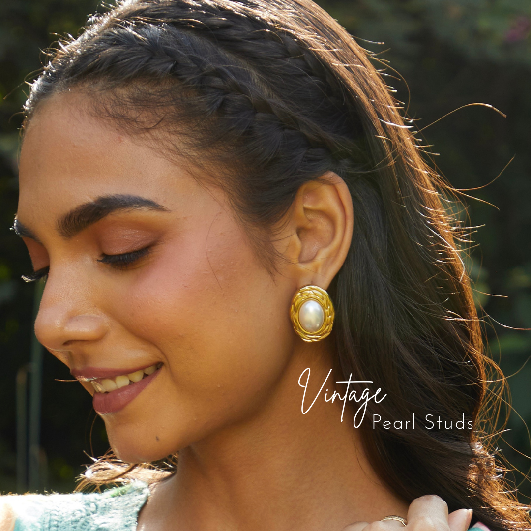 Vintage Pearl Studs