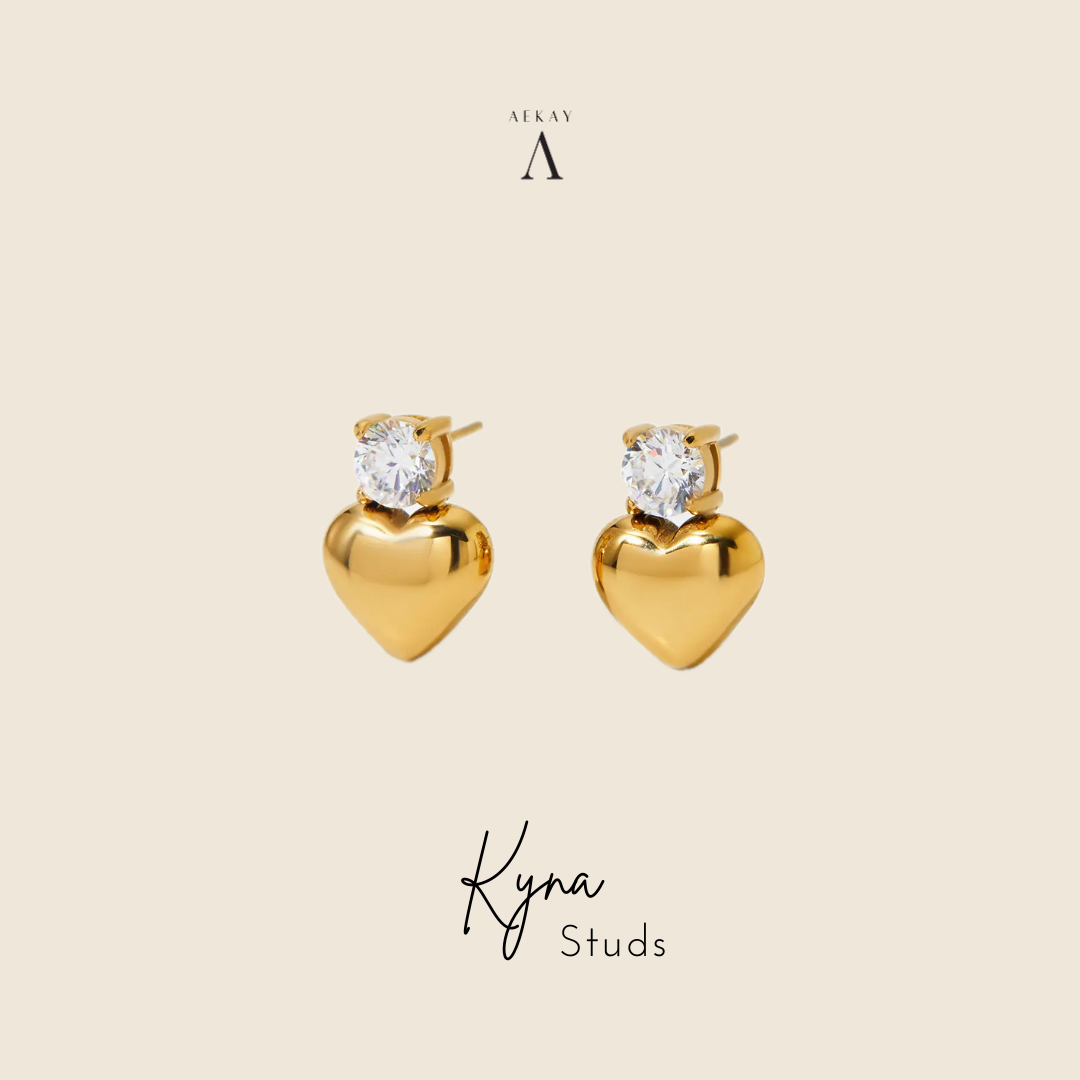 Kyna Heart Studs