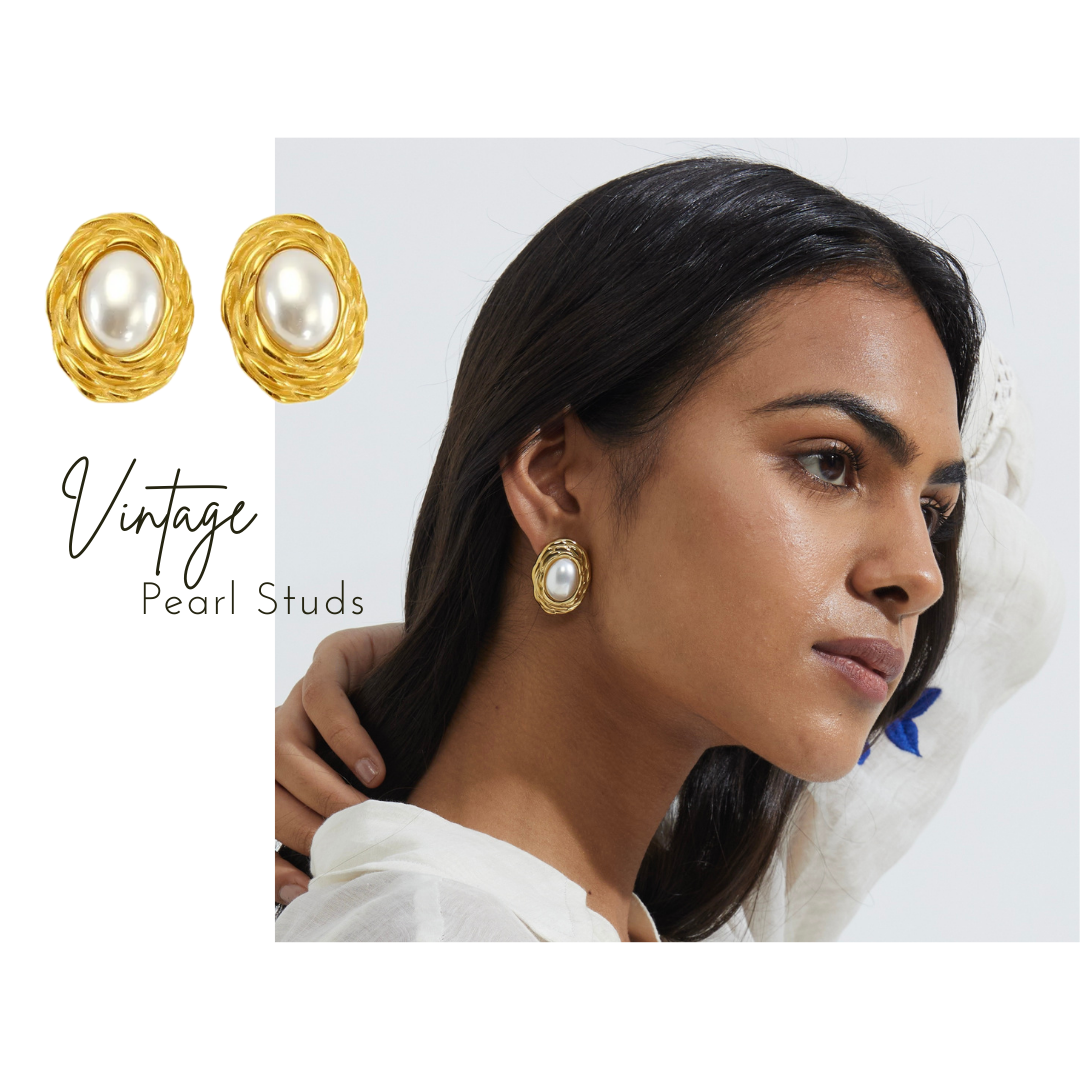Vintage Pearl Studs