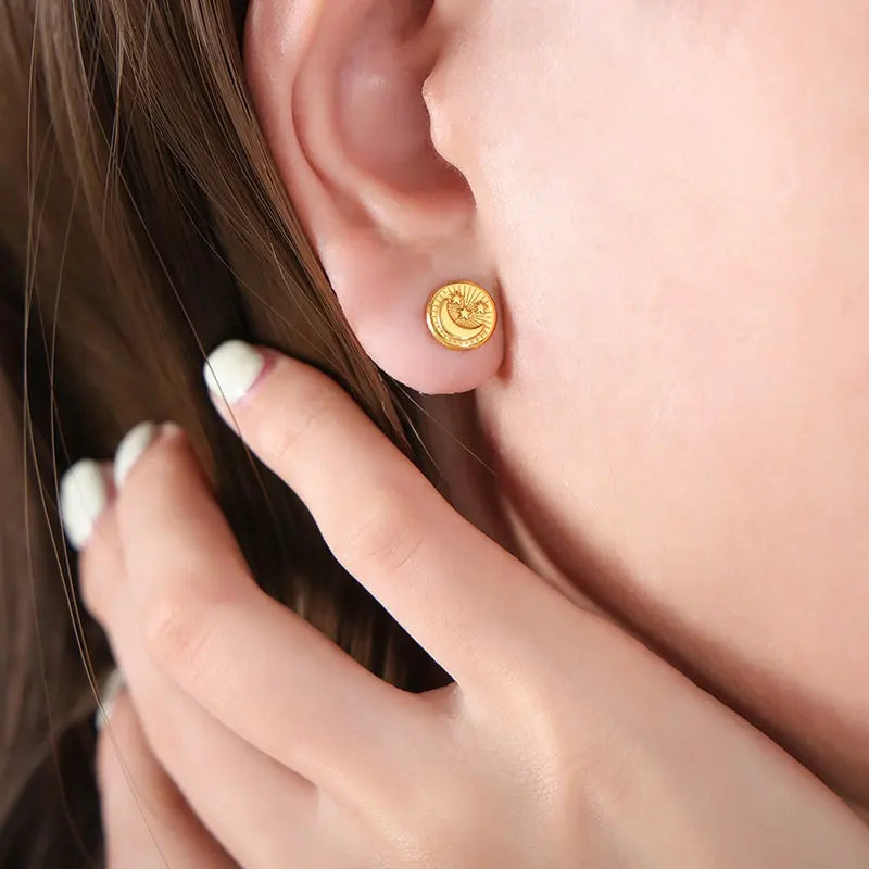 Star Moon Studs