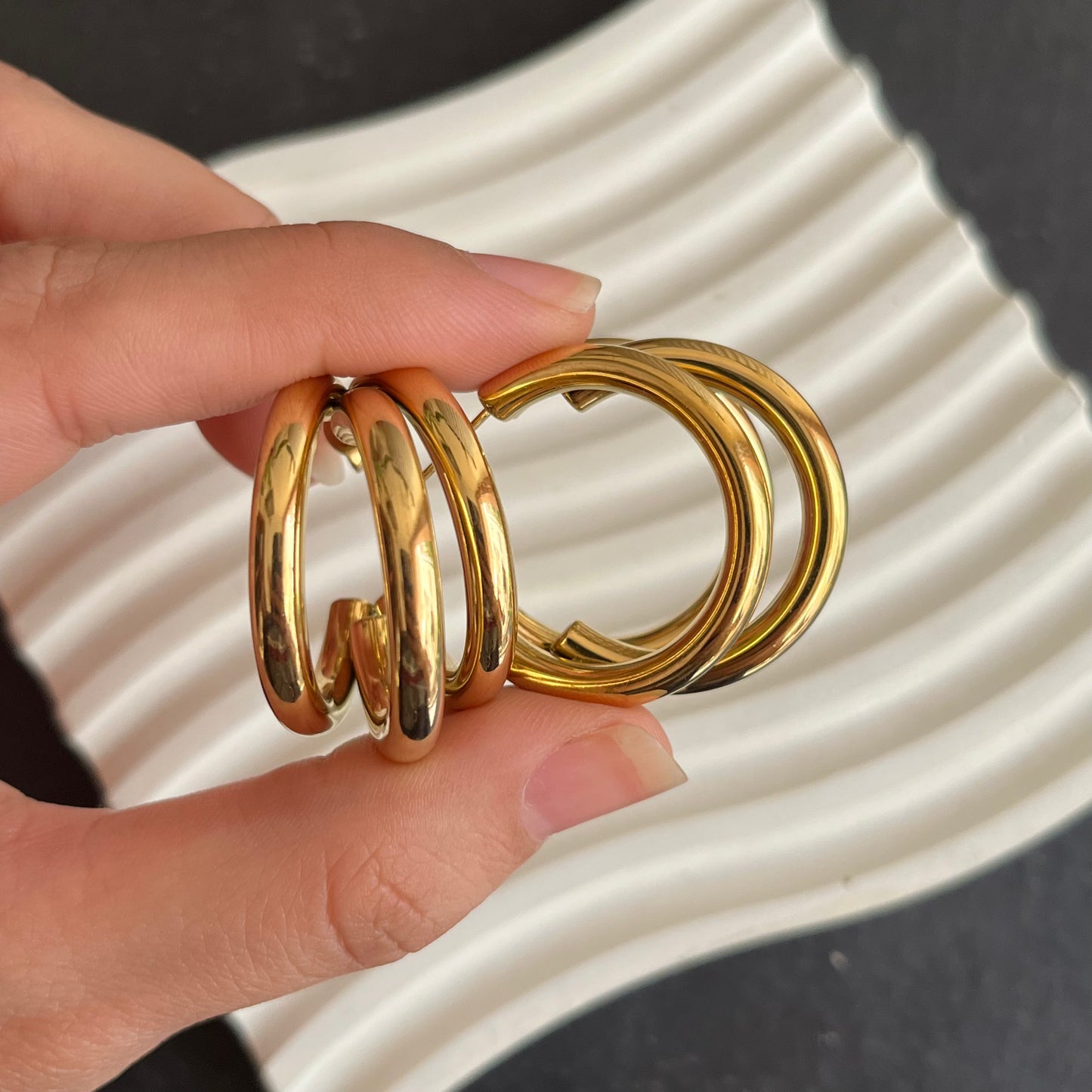 Triple Hoops Earrings