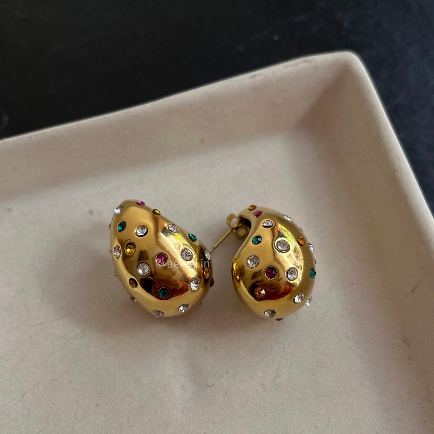 Studded Drop Earrings