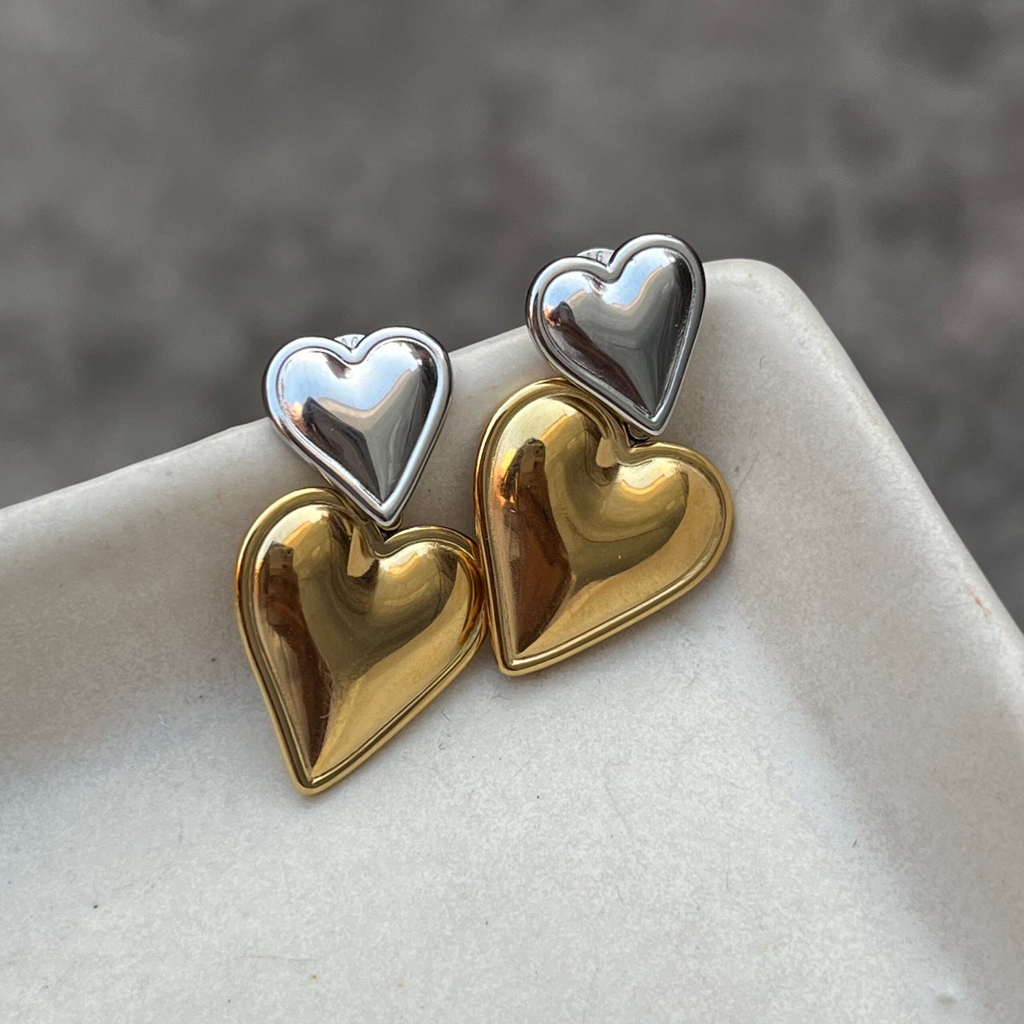 Double Heart Earrings