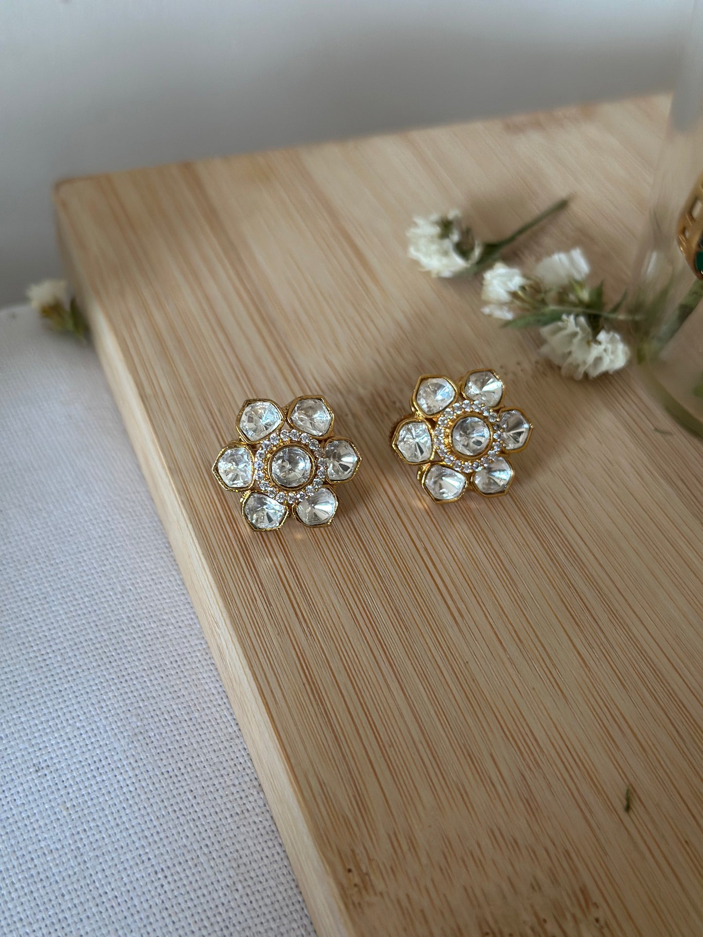 Floret-Moissanite Polki Set