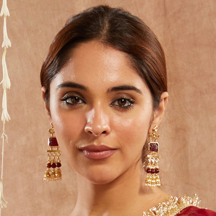 Scarlet Kundan Earrings