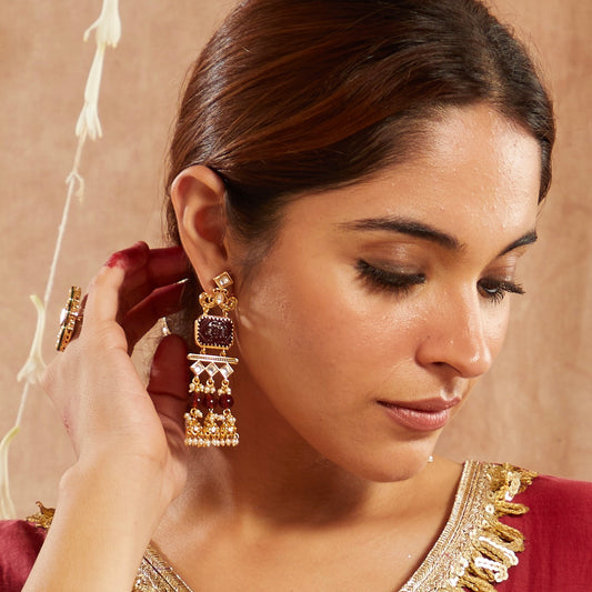 Scarlet Kundan Earrings