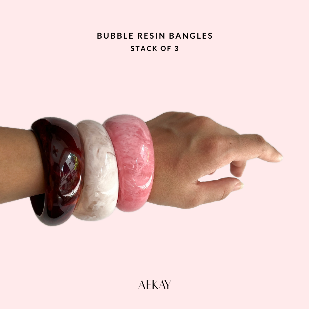 Bubble Resin Bangles