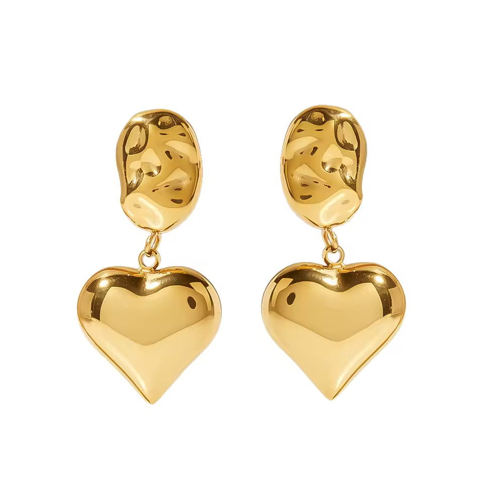 Heart Drop Studs
