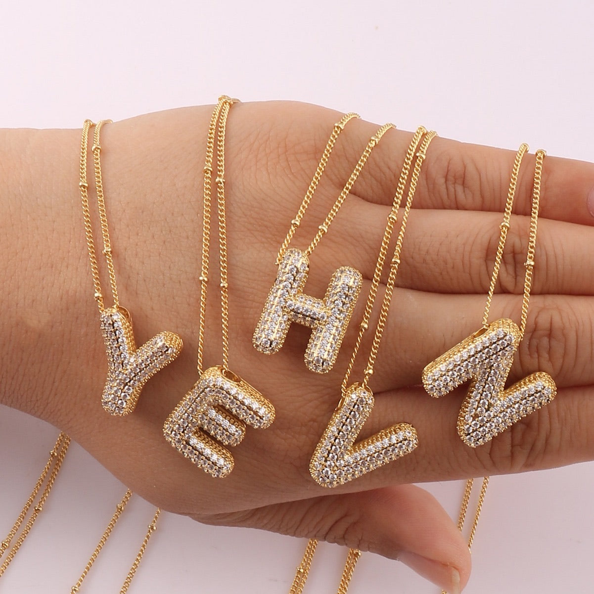 Icy Initial Necklace