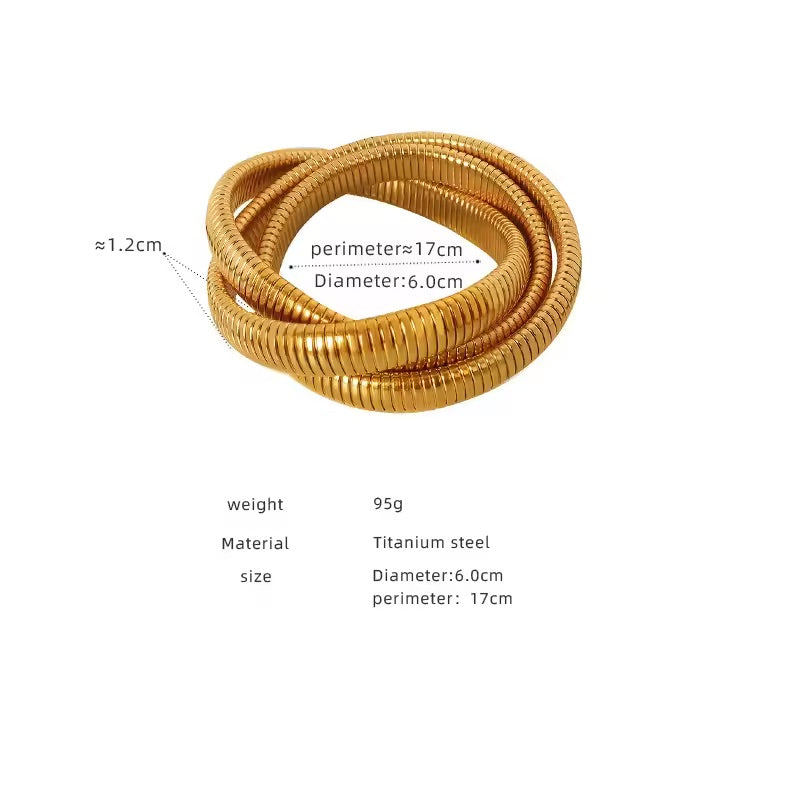 Triple Coil Bracelet