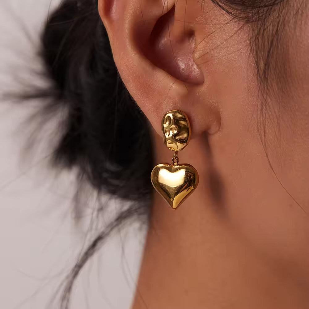 Heart Drop Studs