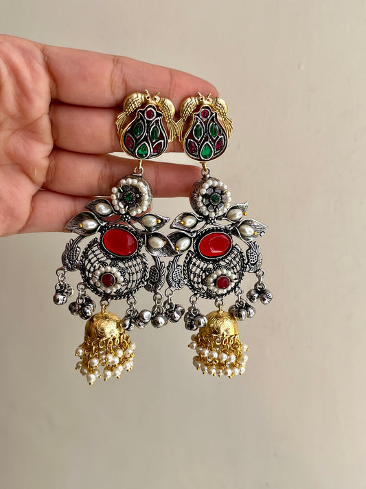 Alamzeb German Silver Earrings