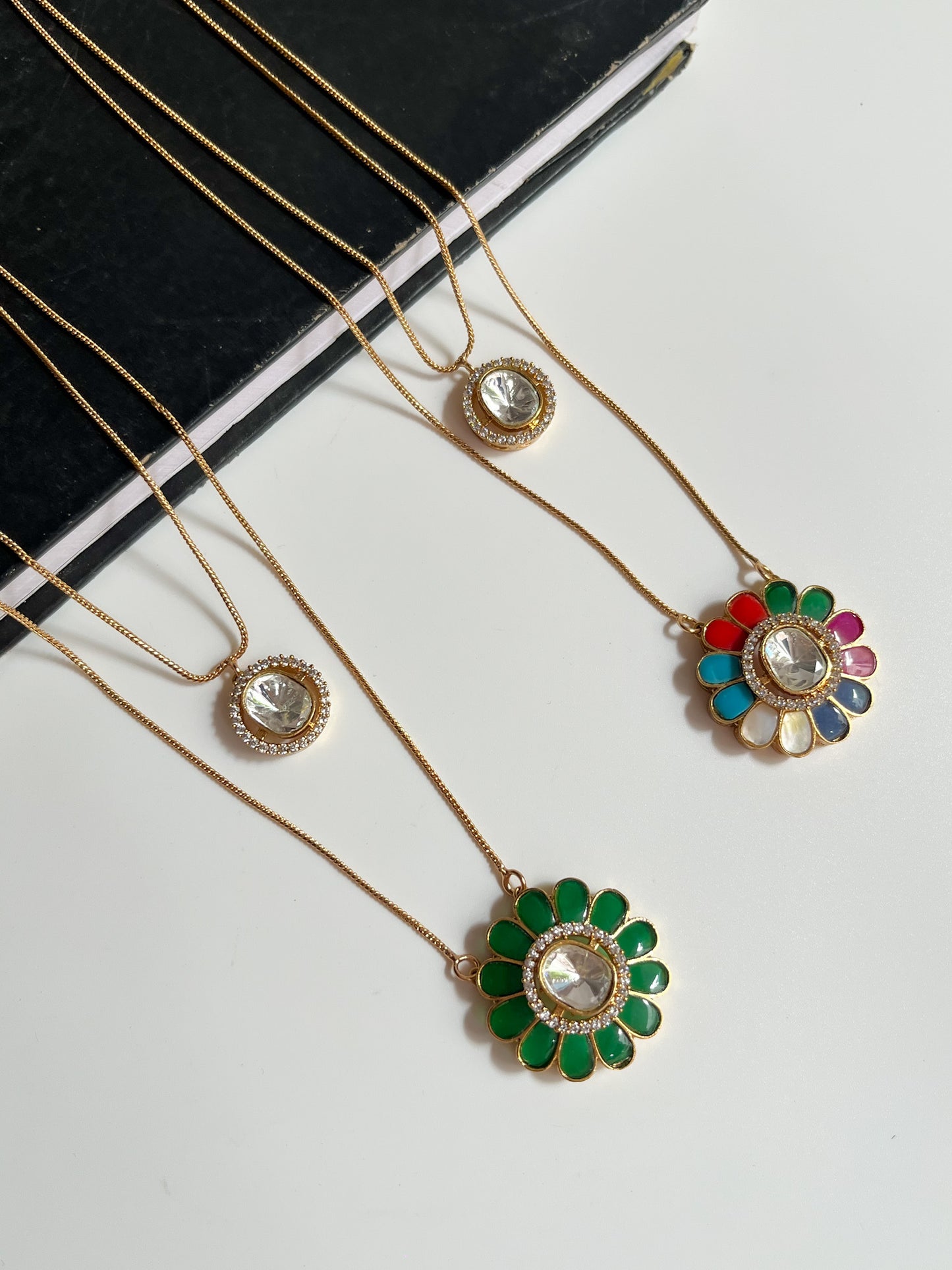 Bloom- Moissanite Polki Set