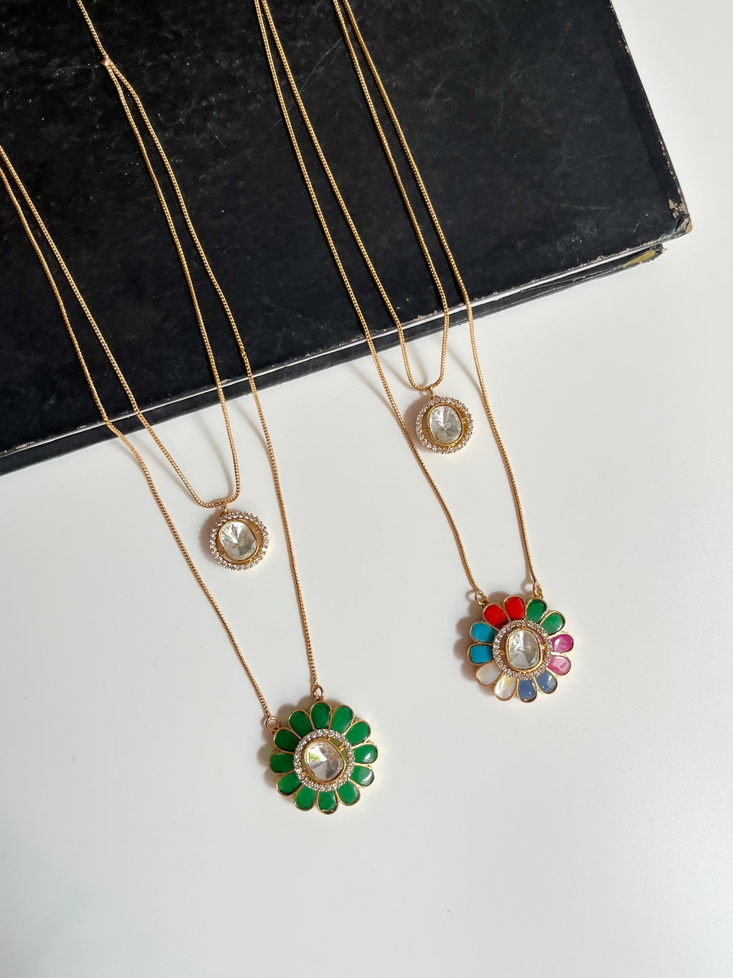Bloom- Moissanite Polki Set