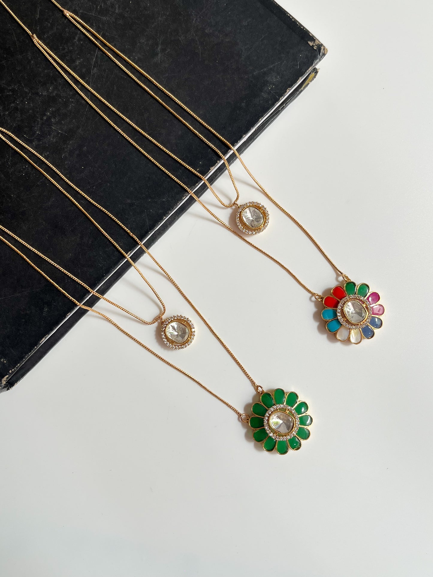 Bloom- Moissanite Polki Set