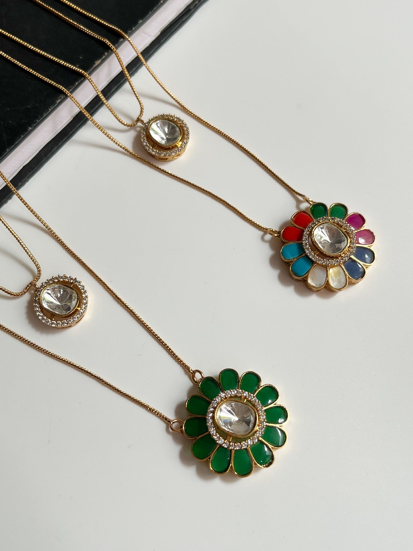 Bloom- Moissanite Polki Set