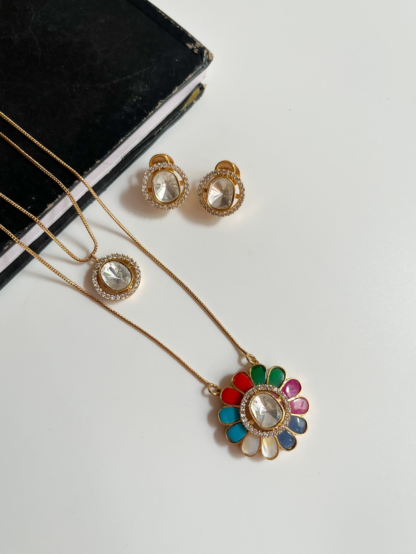 Bloom- Moissanite Polki Set
