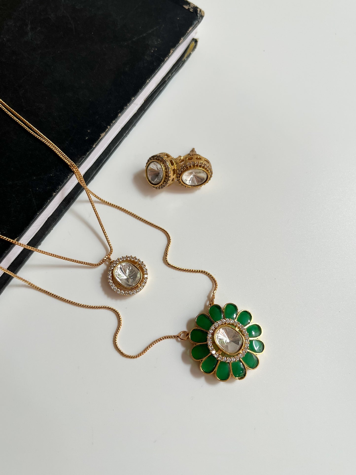 Bloom- Moissanite Polki Set