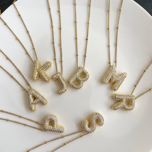 Icy Initial Necklace