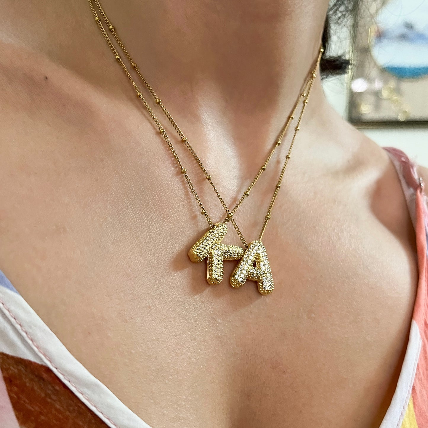 Icy Initial Necklace