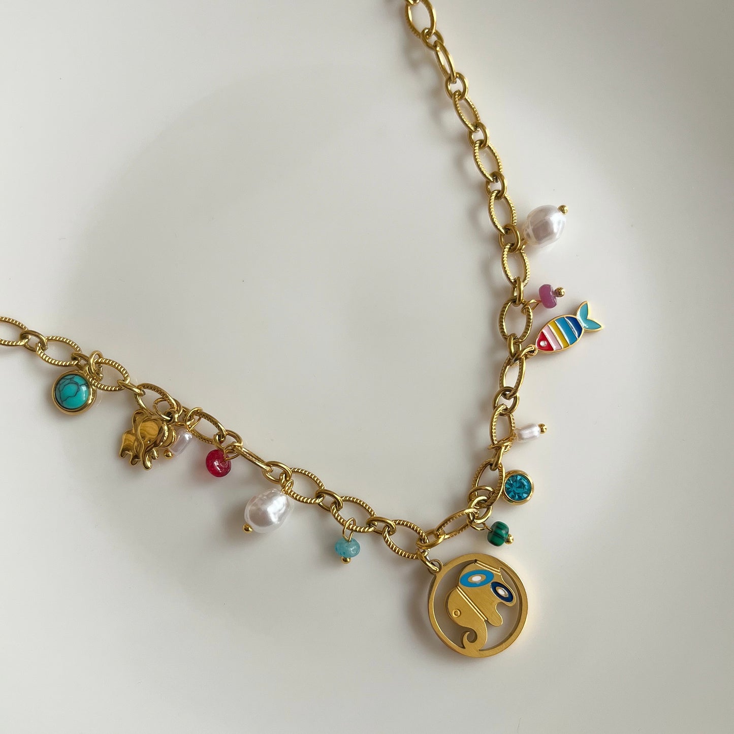 Tusker Charm Necklace