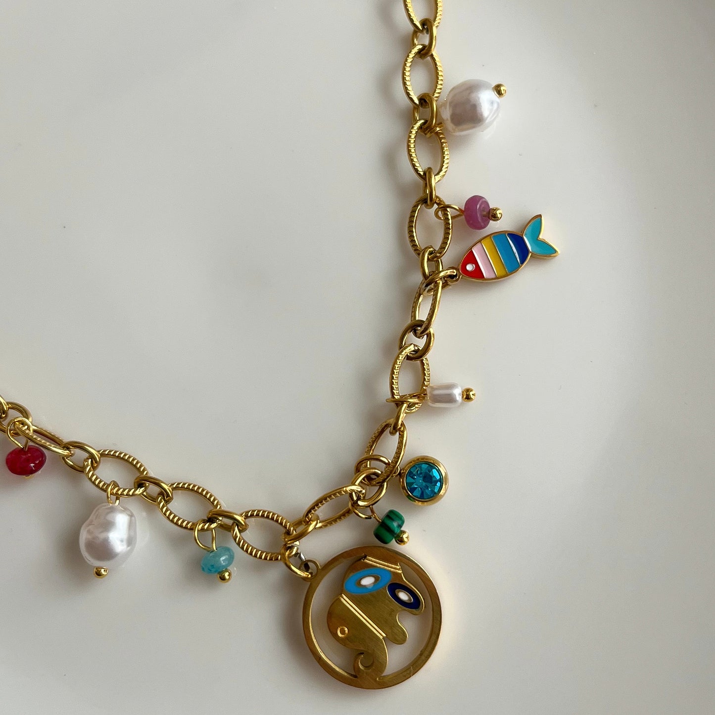 Tusker Charm Necklace