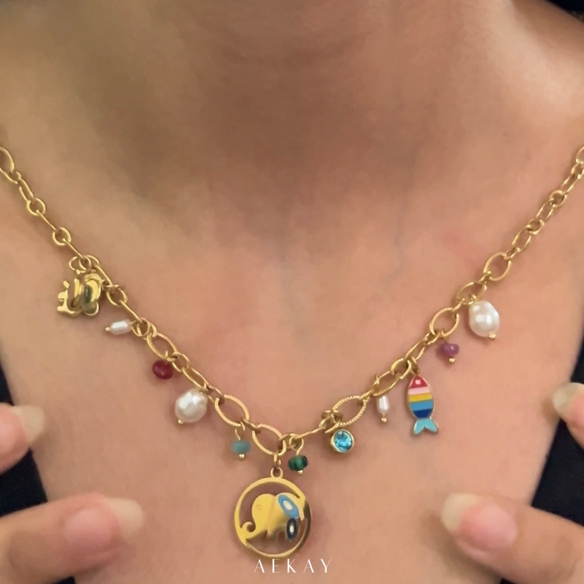 Tusker Charm Necklace