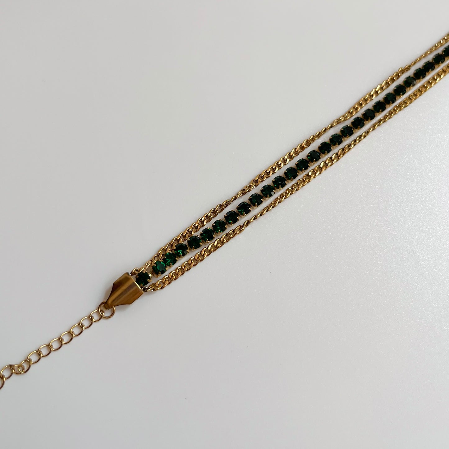 Emerald Green Layered Bracelet