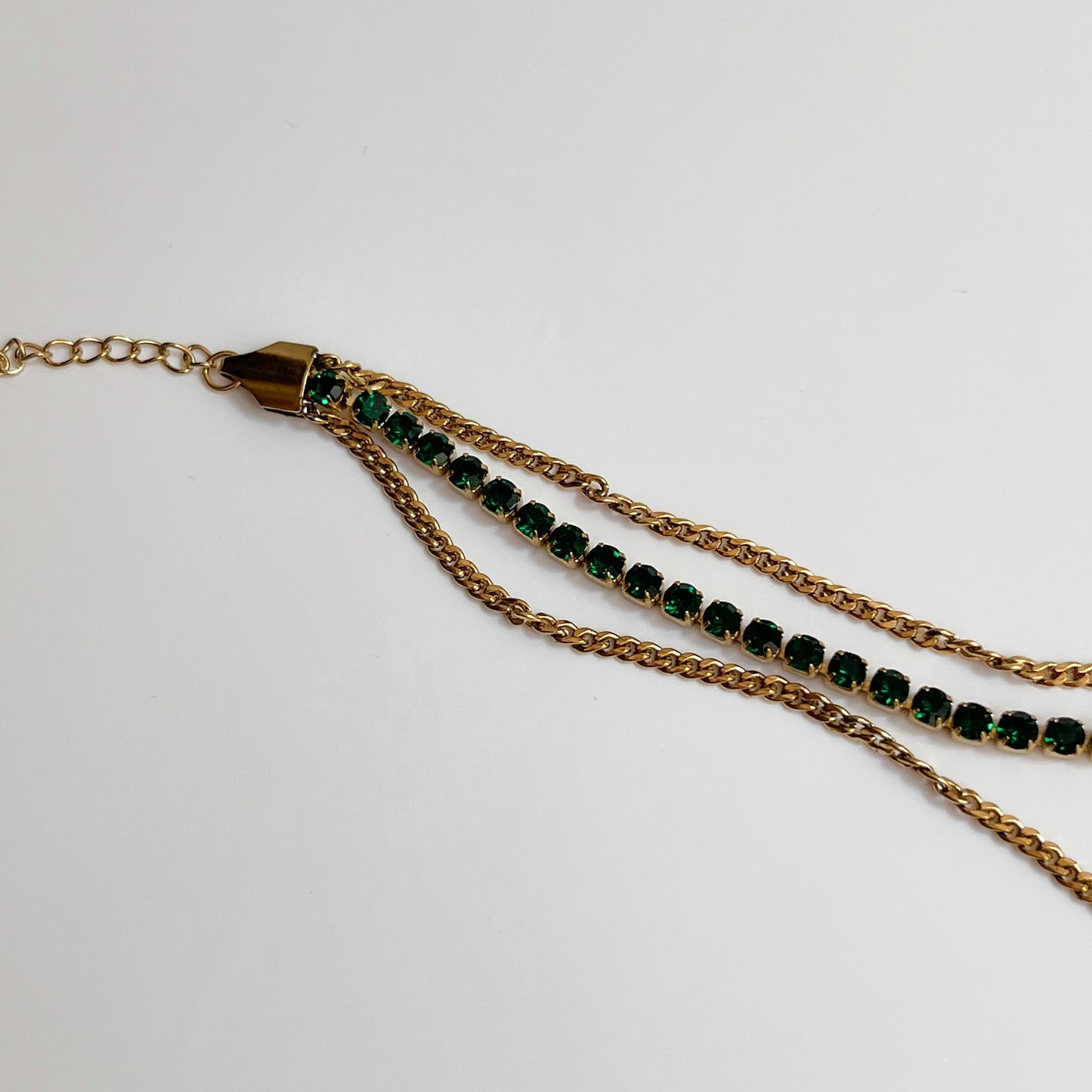 Emerald Green Layered Bracelet