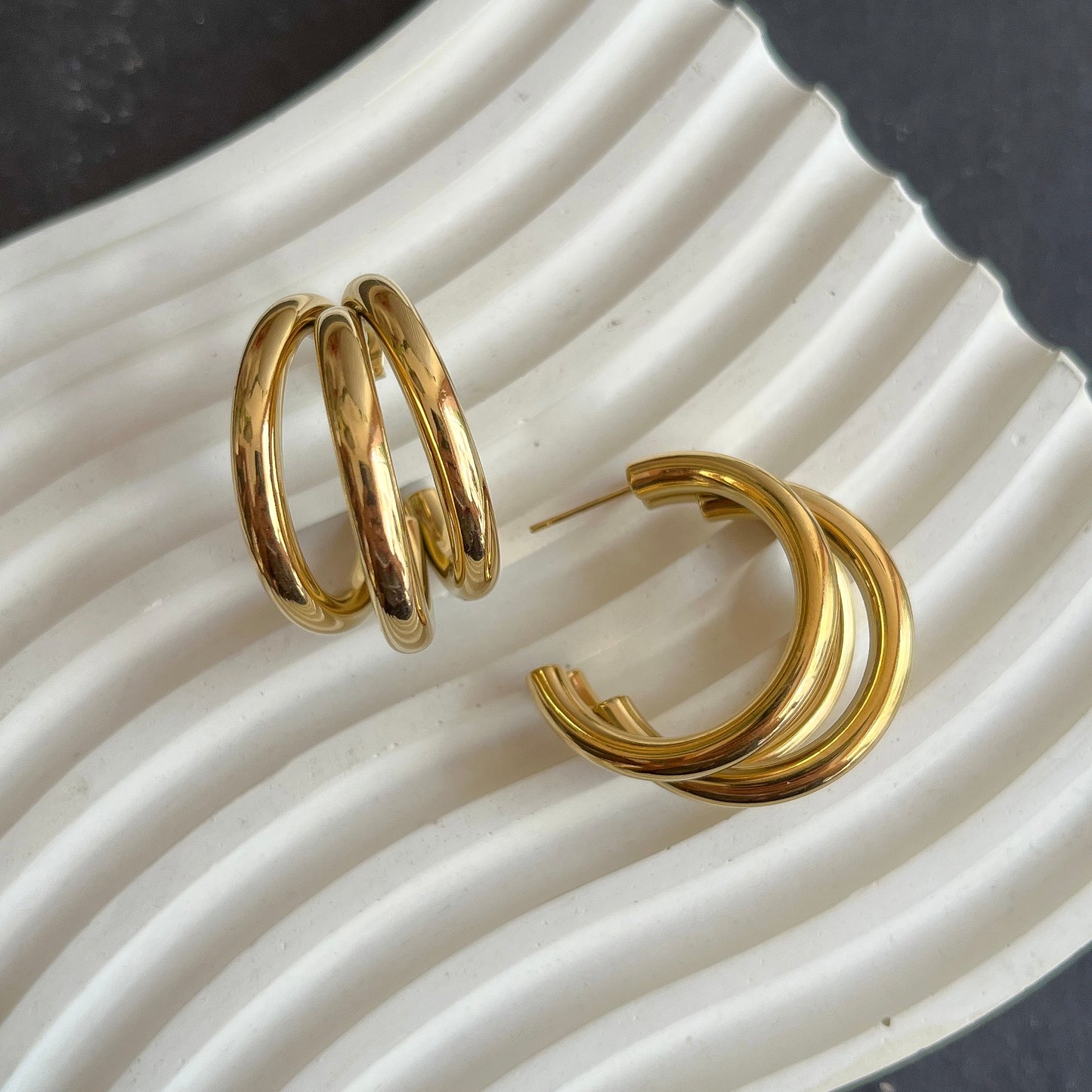 Triple Hoops Earrings