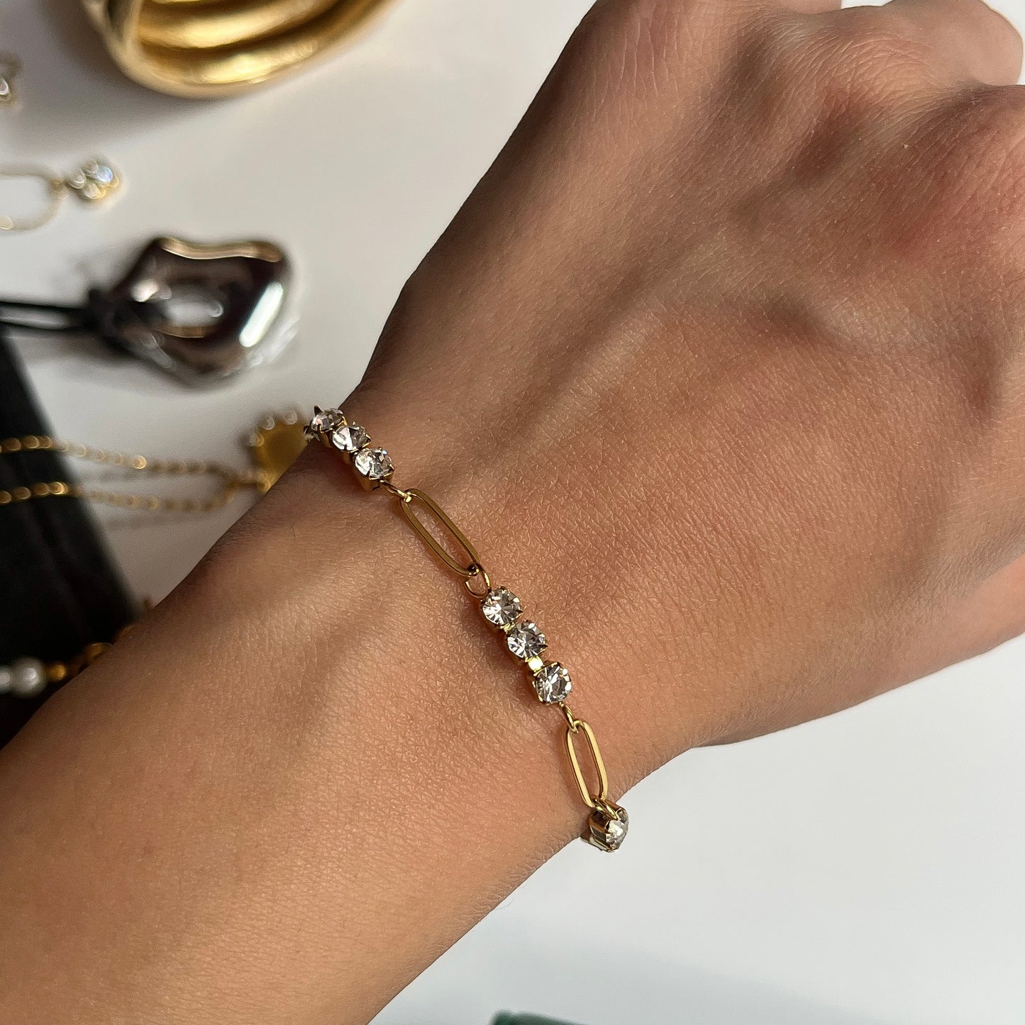 Iris Paperclip Bracelet