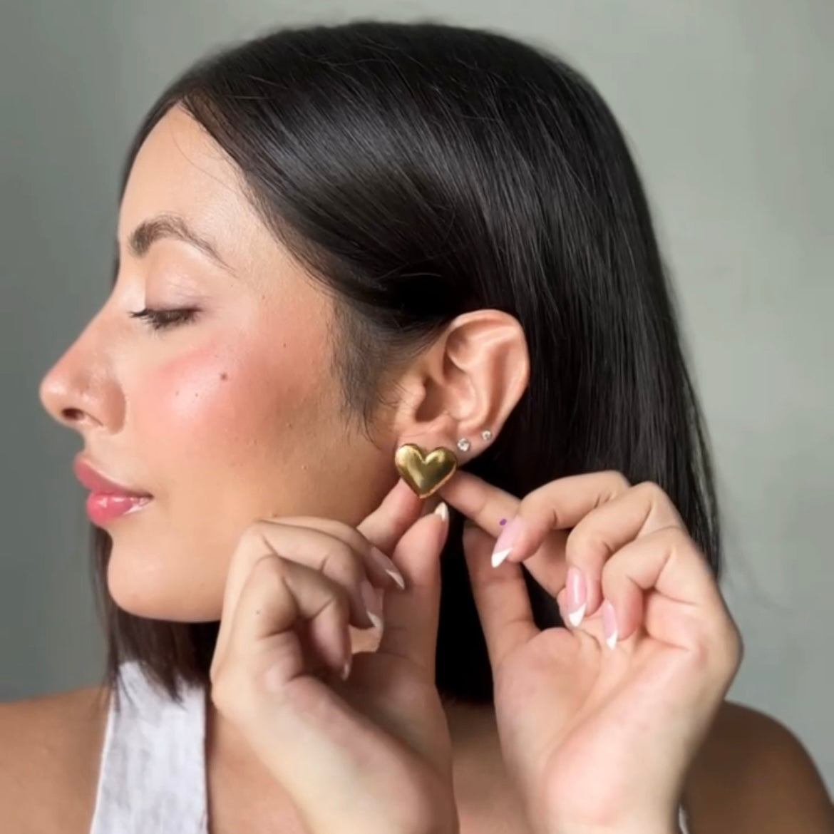 J'adore Heart Studs