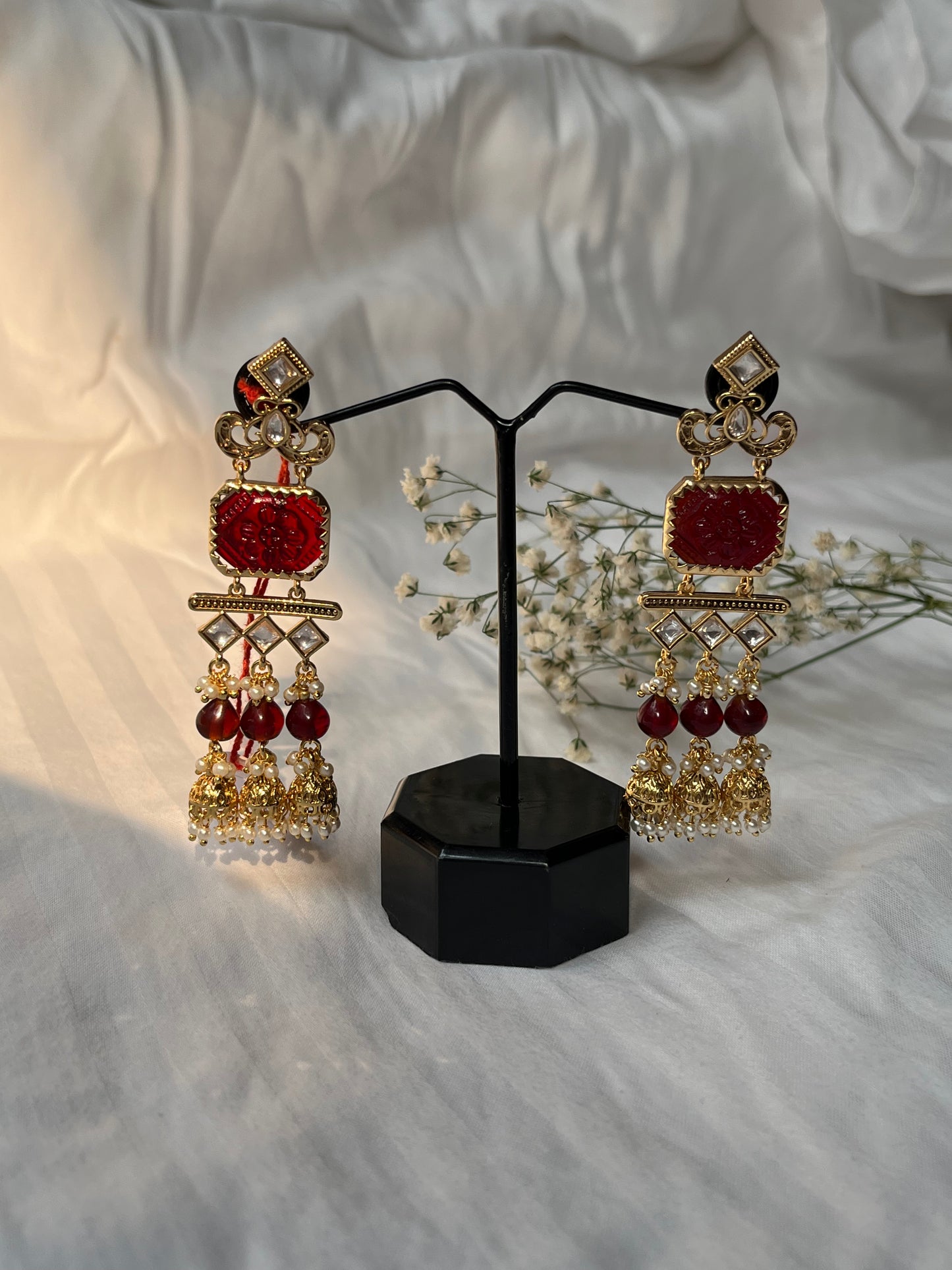 Scarlet Kundan Earrings