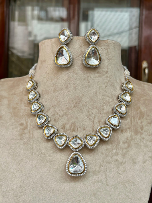 Chamkili Moissanite Polki Set