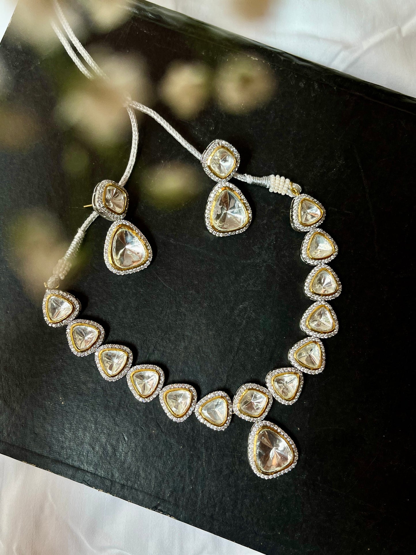 Chamkili Moissanite Polki Set