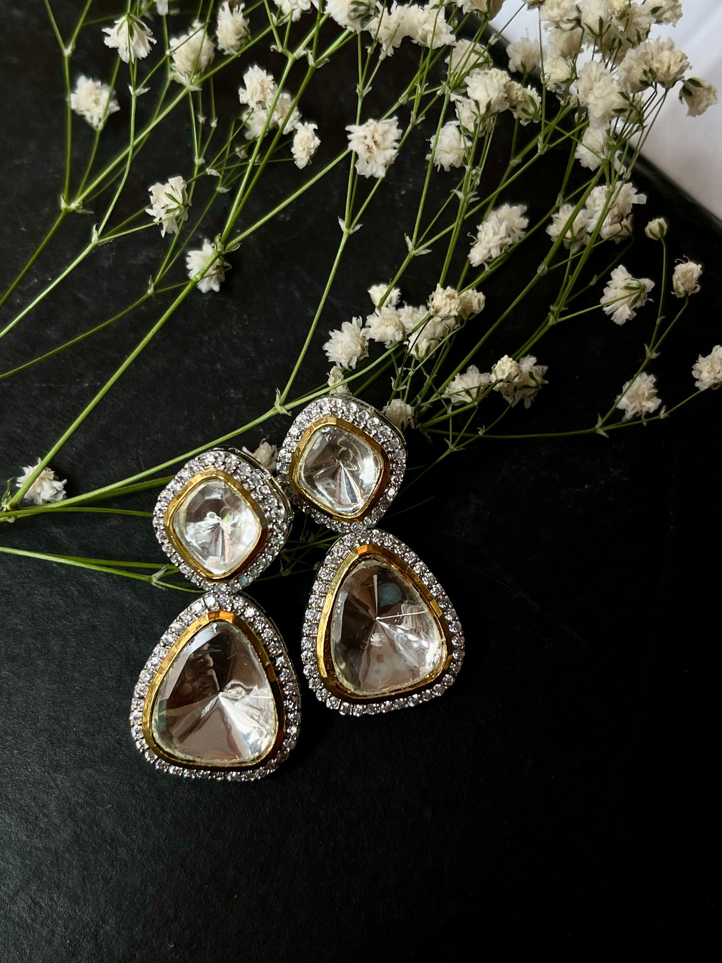 Chamkili Moissanite Polki Set