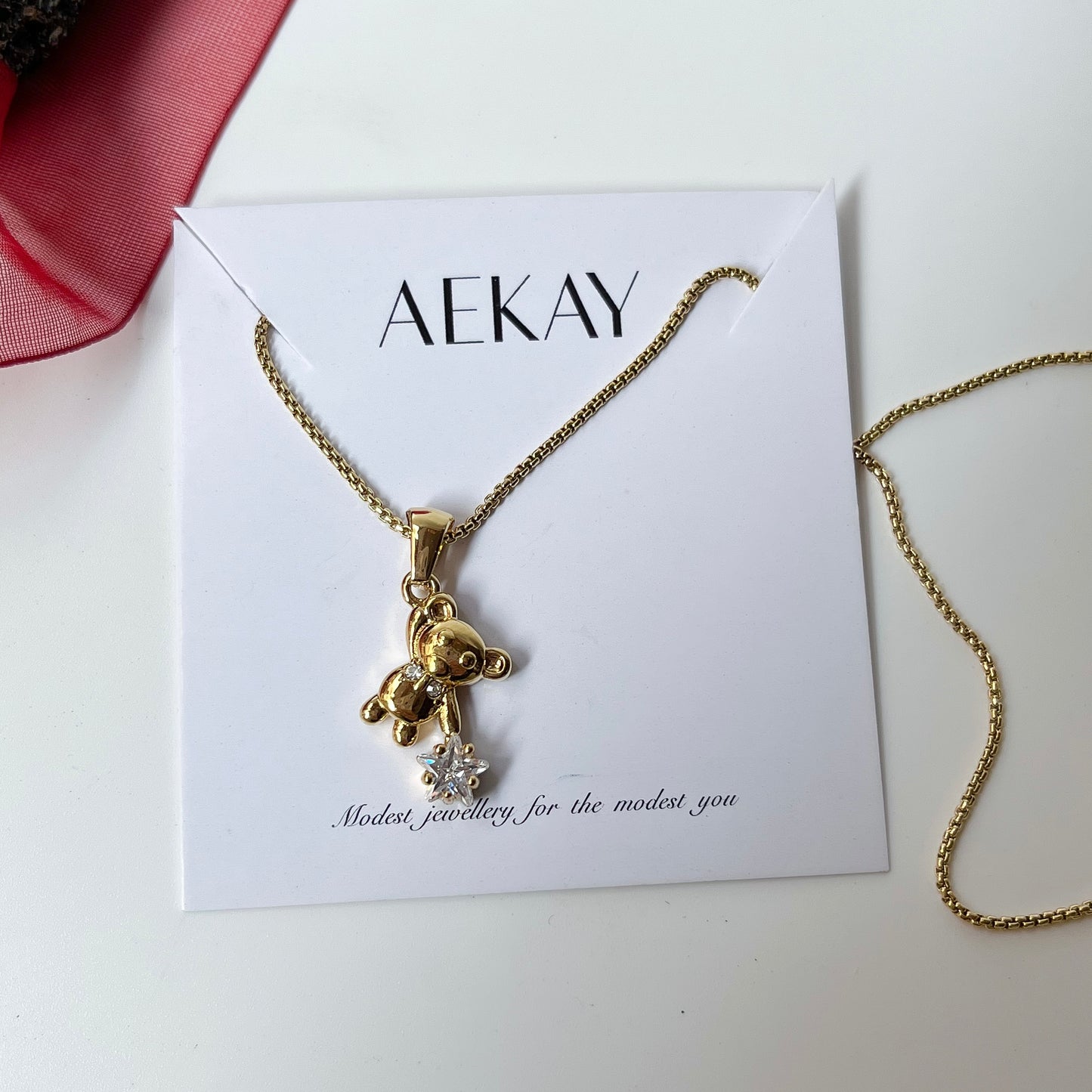 Teddy Pendant Necklace