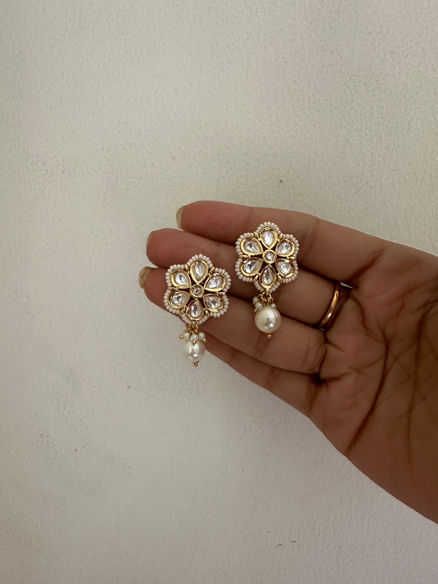 Ritika Moissanite Polki Studs