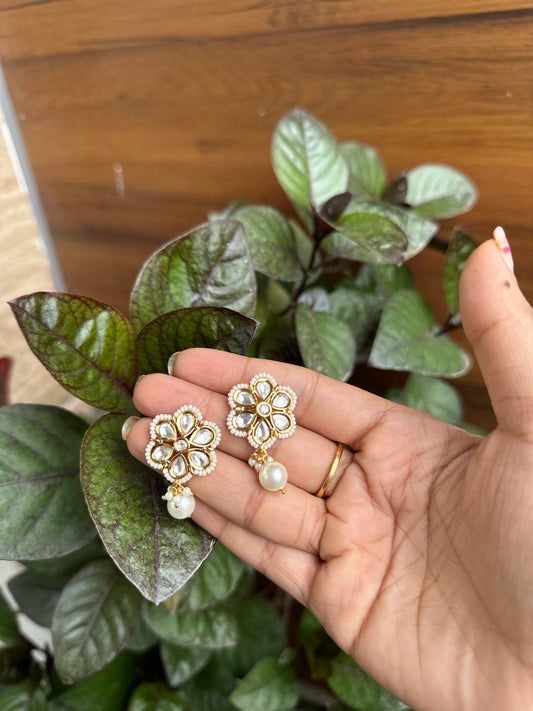 Ritika Moissanite Polki Studs