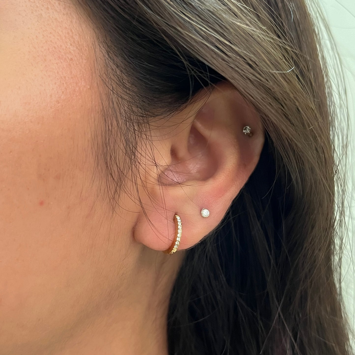 Amorist Blingy Heart Hoops