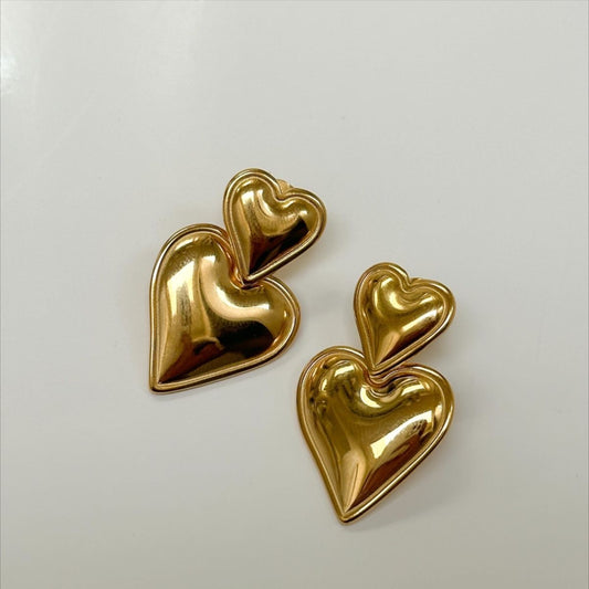 Double Heart Earrings