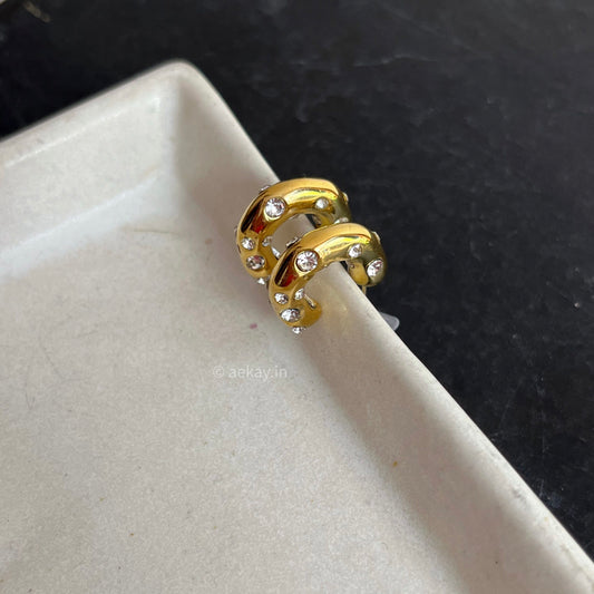 Donut Rhinestone Earrings