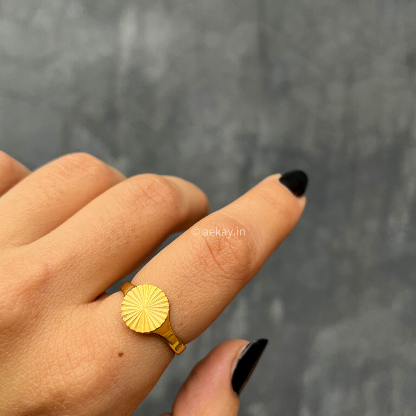 Sunburst Signet Ring