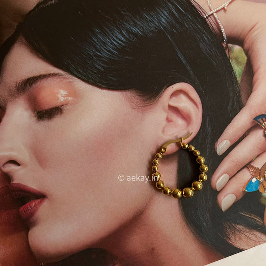Beaded Hoops