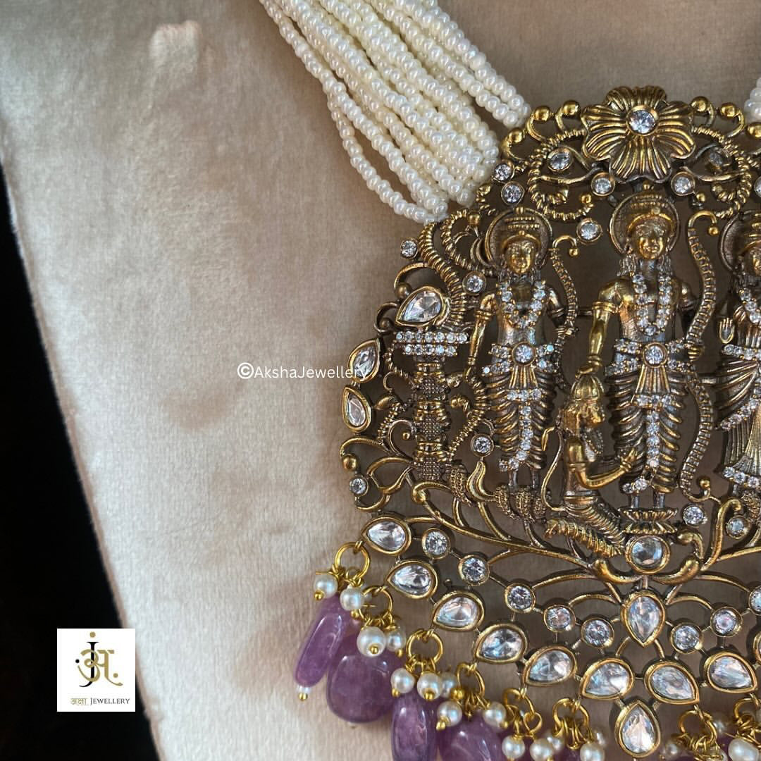 Ram Darbar - Moissanite Polki Set
