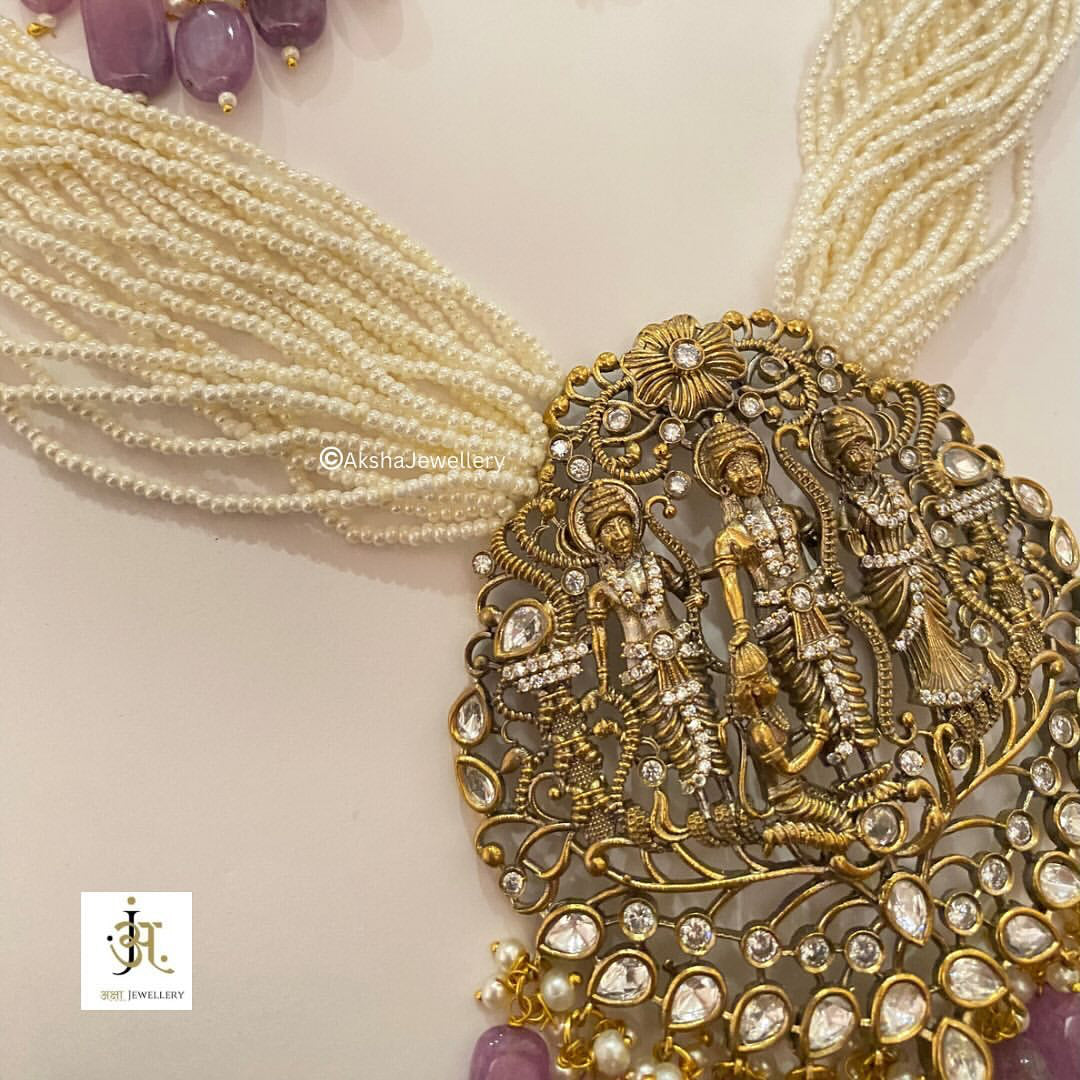 Ram Darbar - Moissanite Polki Set