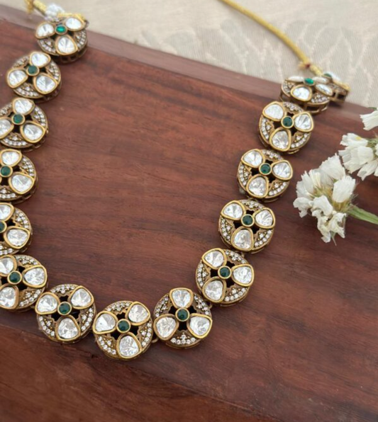 Aashna- Moissanite Polki Set