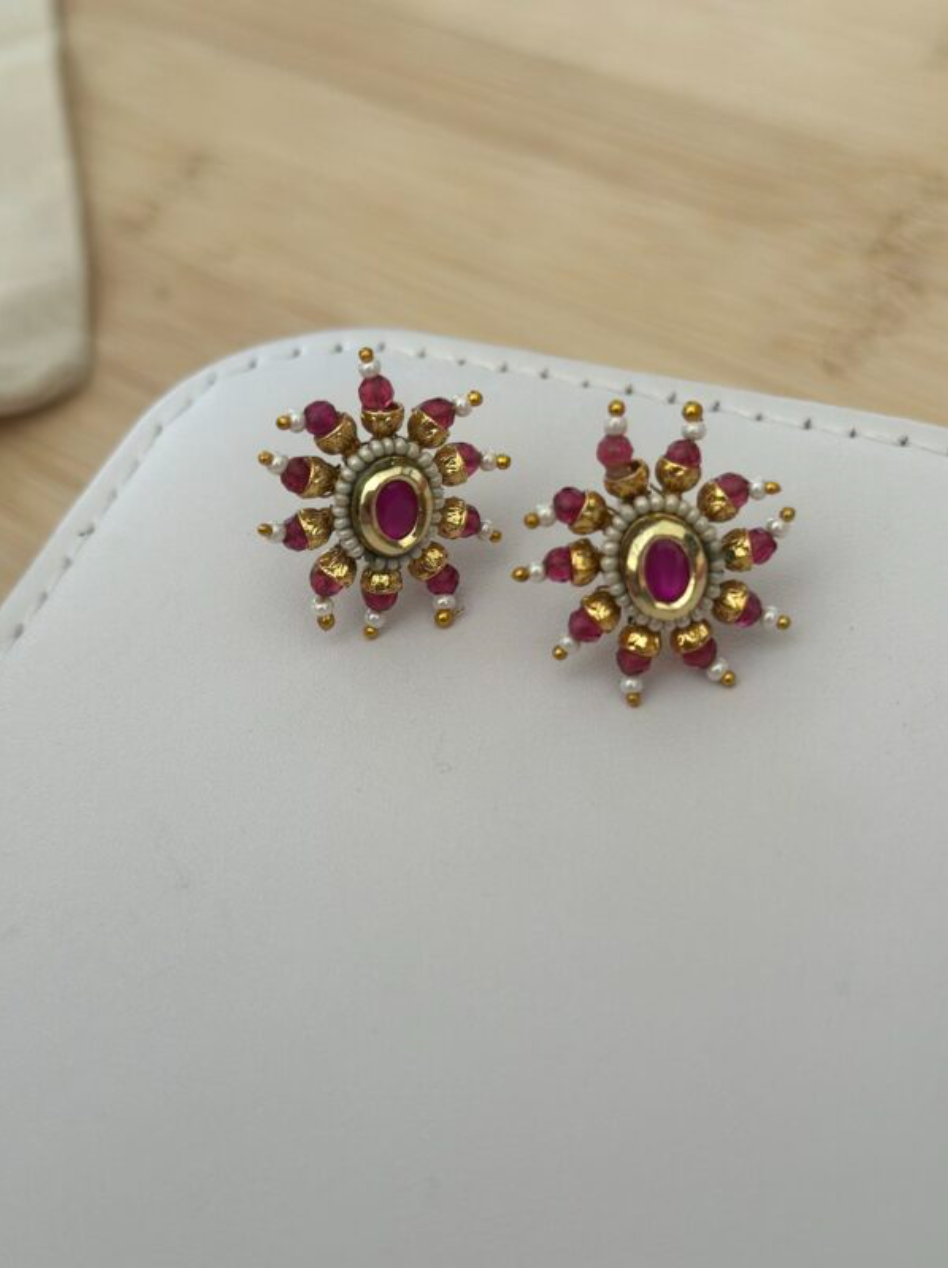Chakr- Kundan Studs
